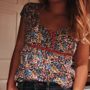 floral hollister blouse